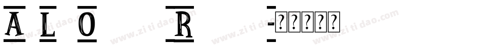 AdLibOutline Regular字体转换